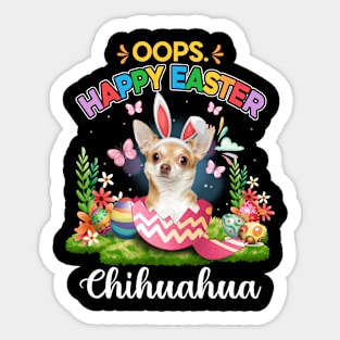 Bunny Chihuahua Oops Happy Easter Eggs 2024, Easter Dog Sticker